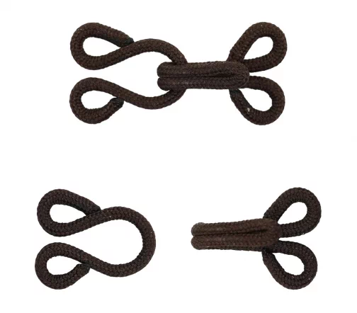 261424 Крючки и петли для меховых изделий (металл), 24мм, коричневый цв., 3шт, Prym