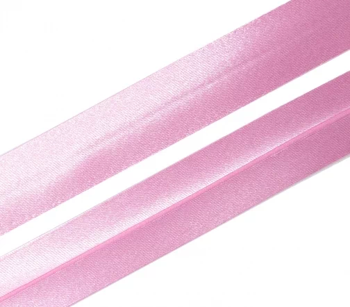 Косая бейка SAFISA атласная, 20 мм, п/э, цвет 005, розовый