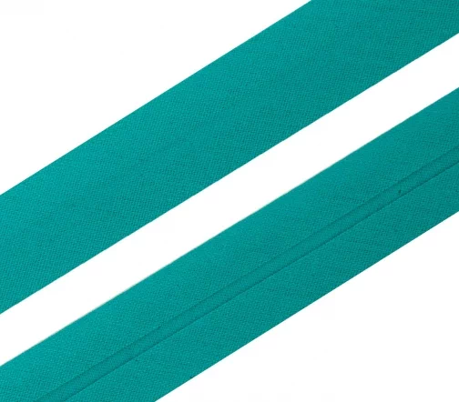 Косая бейка SAFISA, 20мм, хлопок, цвет 055, морская волна светлый