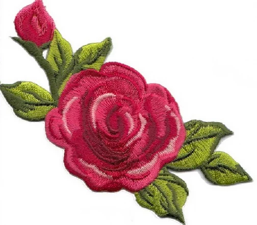 Термоаппликации "Розы", 9,5 х 4,5 см, цвет красный, 2 шт., 569869.A