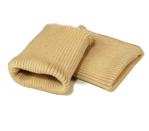 Манжеты трикотаж, полушерсть, цвет бежевый, 124-006