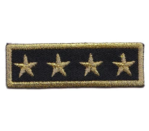 Термоаппликация Marbet "Полоса с каймой, звёзды золото", 6 х 1,8 см, 569842.A