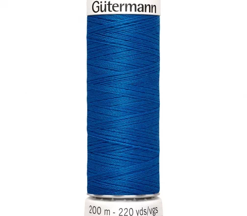 Нить Sew All для всех материалов, 200м, 100% п/э, цвет 322 синяя бирюза, Gutermann 748277