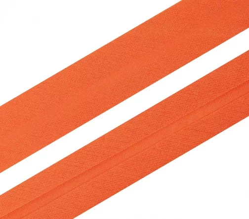 Косая бейка SAFISA, 20мм, хлопок, цвет 061, апельсин