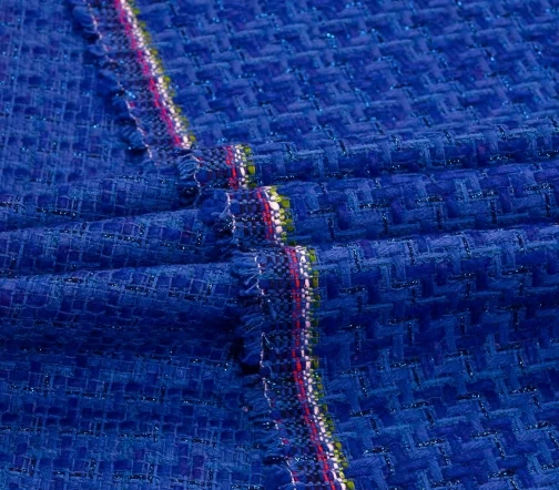 Твид шанель с люрексом, цвет королевский синий, 5082210