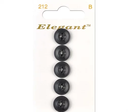 Пуговицы, Elegant, арт. 212 D, 4 отв., 12 мм, пластик, 5 шт.