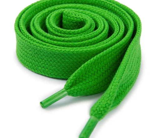Шнур для худи, ширина 21 мм, длина 120 см, цвет зеленый яблочный