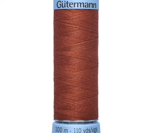 Нить Silk S303 для тонких швов, 100м, 100% шелк, цвет 114, Gutermann 744590