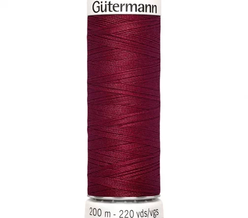 Нить Sew All для всех материалов, 200м, 100% п/э, цвет 910 красно-малиновый, Gutermann 748277