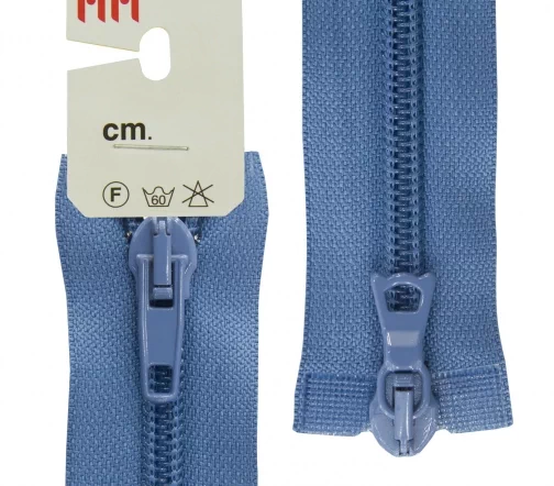 Молния Riri спираль разъёмная, 2 замка, 6мм, 80см, цвет 2630, сине-голубой