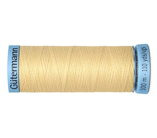 Нить Silk S303 для тонких швов, 100м, 100% шелк, цвет 325 шампань, Gutermann 744590