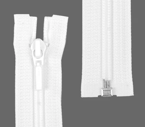 Молния YKK спираль разъёмная, 1 замок, 30см, 5мм, цвет 501, белый