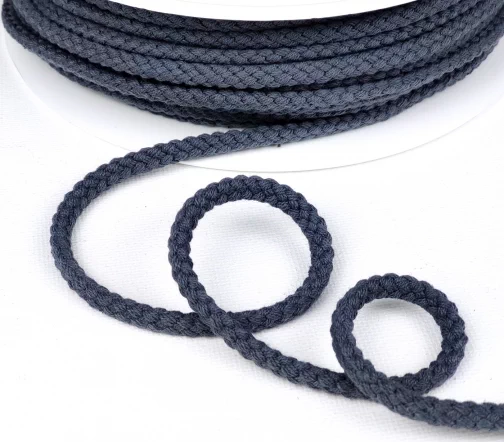 Шнур хлопковый PEGA, цвет темно-серый, 5,3мм