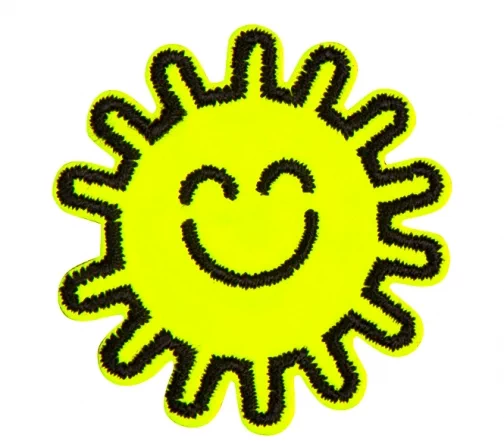 Термоаппликация HKM "Солнце с улыбкой", d 4,5 см, цвет желтый