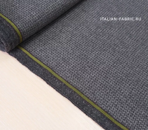 Шерсть костюмная "Рогожка" с кашемиром, цвет серый, 78320