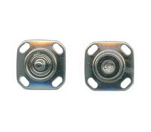 Кнопки квадратные, металл, пришивные, 22х22мм, арт. 882360-054 (цвет серебро)