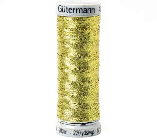 Нить Sulky отделочная металлик, 200м, цвет 7004 золото, Gutermann 709760