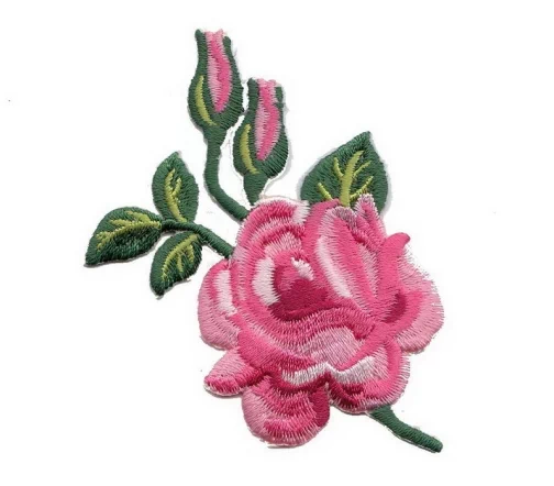 Термоаппликации "Розы", 8 х 5,5 см, цвет розовый, 2 шт., 569865
