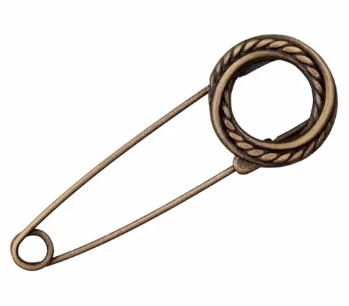 Булавка декоративная Union Knopf, 79 мм, металл, цв. бронза, 500881-075-0851
