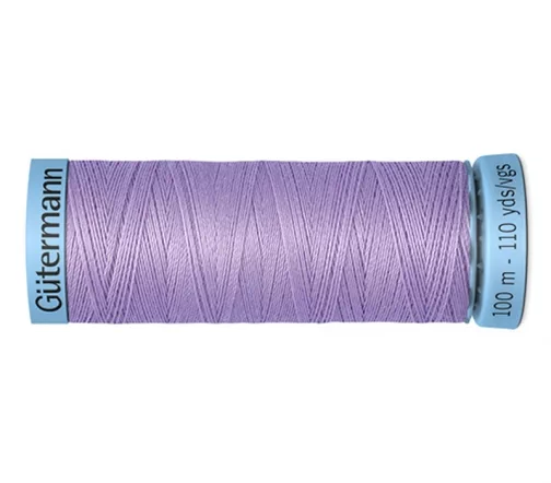Нить Silk S303 для тонких швов, 100м, 100% шелк, цвет 158 св.сиреневый, Gutermann 744590
