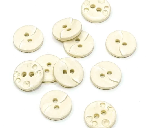 Пуговица DILL, 2 отв., пластик, цвет слоновая кость, 13 мм
