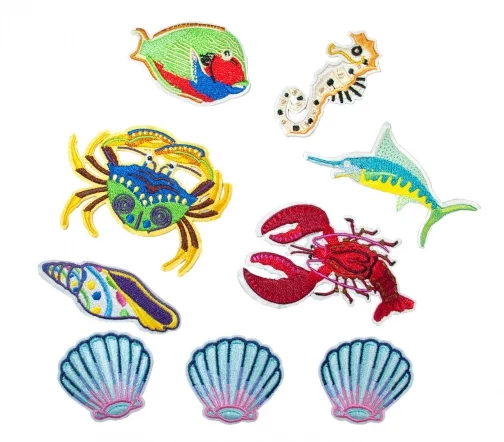 Термоаппликации "Морское царство", 9 шт. в наборе