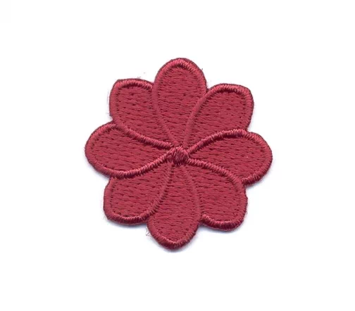 Термоаппликация Marbet "Цветок восьмилистник", 3 х 3 см, бордовый, 569205.T