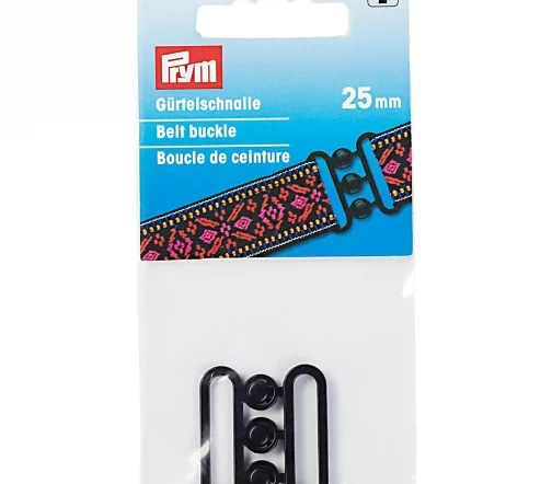416243 Пряжка для ремня, металл, 25мм, цвет черный, Prym