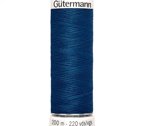 Нить Sew All для всех материалов, 200м, 100% п/э, цвет 967 водная синь, Gutermann 748277