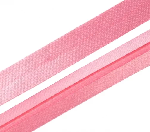 Косая бейка SAFISA атласная, 20 мм, п/э, цвет 006, розово-персиковый