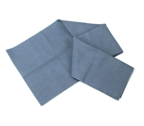 Кромка трикотаж, хлопок, большая, цвет серо-голубой, 128-028