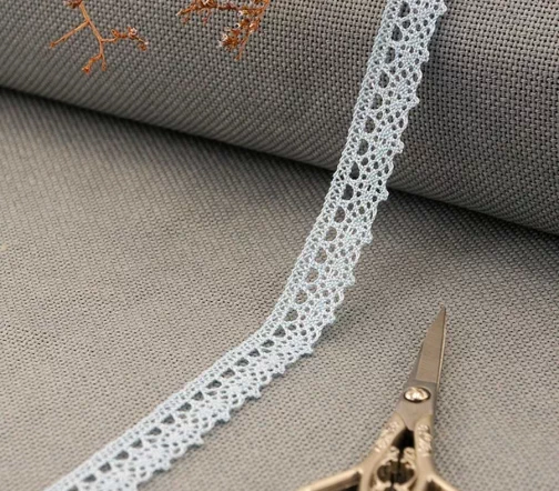 Кружево плетеное GOODMAN, ширина 10 мм, уп./5 м, цвет голубой