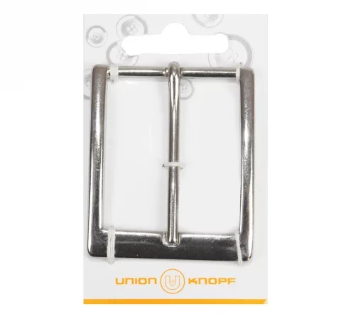 Пряжка для ремня Union Knopf с 1 шпеньком, 40 мм, металл, цвет серебро блестящее, 19912