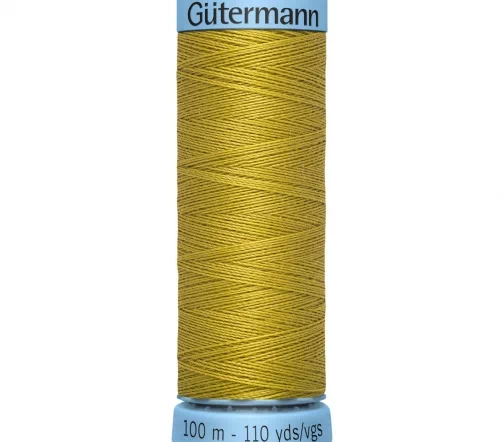 Нить Silk S303 для тонких швов, 100м, 100% шелк, цвет 286 карри, Gutermann 744590