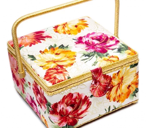 Шкатулка "Пионы", 26 x 26 x 16 см, арт. 4157-RT-37