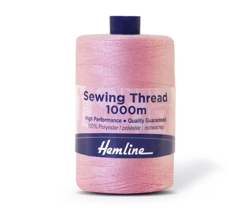 Нить универсальная 40/2, 1000м, 100% п/э, цвет 560 карамельно-розовый, Hemline N4124