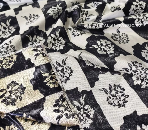 Жаккард с люрексом, золотой, 02064-2