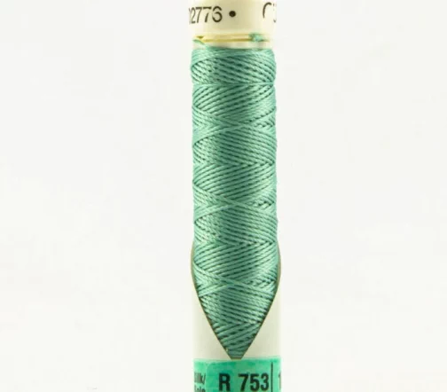 Нить Silk R 753 для фасонных швов, 10м, 100% шелк, цвет 100 пастел. серо-зеленый, Gutermann 703184