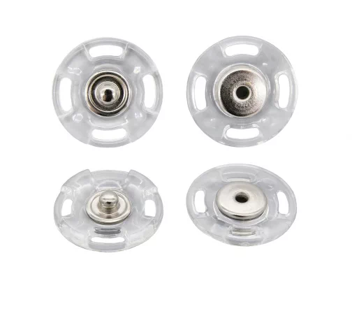 Кнопка пришивная, пластик, 22 мм, прозрачная, MS K-55-22мм