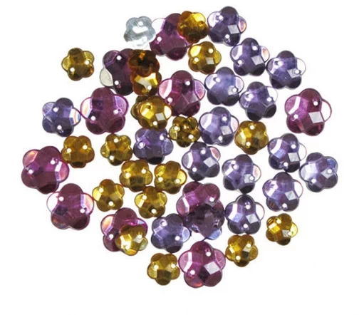 Набор декоративных элементов Favorite Findings, "Цветы из драгоценных камней" 7*12 мм, 47 шт