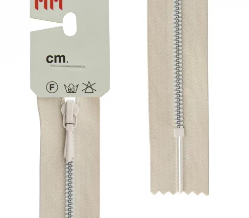Молния Riri для юбок, металл крашеный, неразъёмная, 3мм 18см, цвет 2230, бежевый холодный