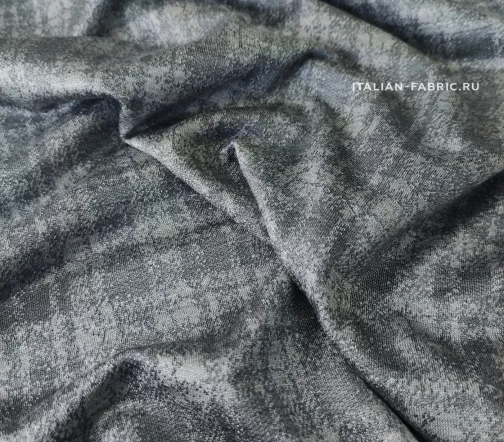 Трикотаж шелковый в клетку, цвет серый/светло-серый, 01035-1