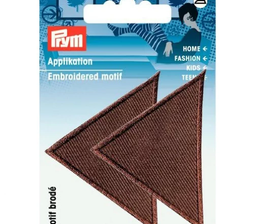 925469 Термоаппликация "Треугольники большие" 6х5 см, коричн.цв., 2шт., Prym