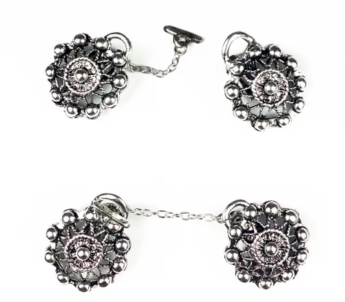 Застежка на цепочке Union Knopf, 90 мм, металл, цвет никель, 500837-090-0083