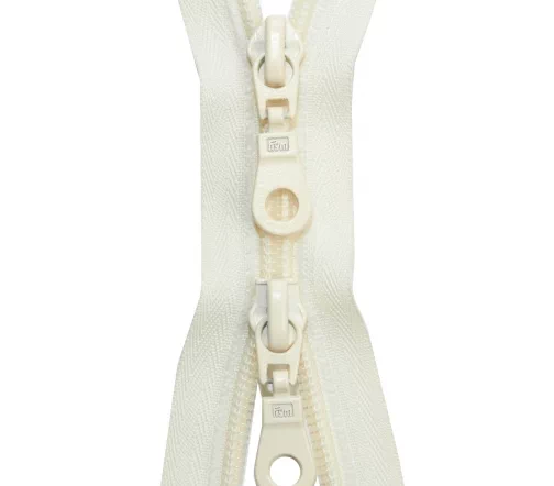 478880-089 Молния для вязаных изделий спираль разъёмная, 2 замка, 6мм, 80см, цв.кремовый, Prym