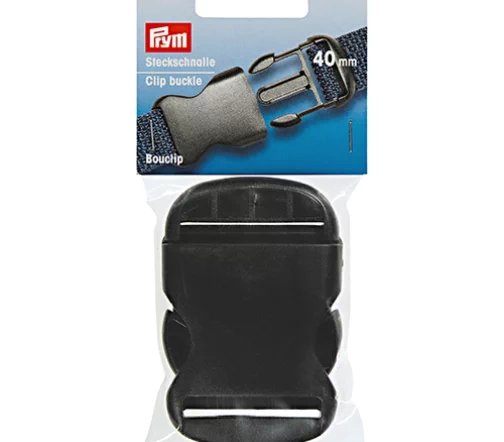 416372 Пряжка-застежка "фастекс", пластик, черный, 40 мм, Prym