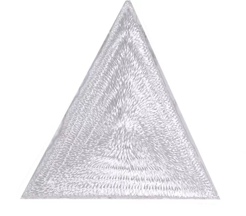 Термоаппликация HKM "Треугольник", цвет серебряный люрекс,  3,5 x 3,5 x 3,5 см, арт. 23527