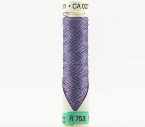 Нить Silk R 753 для фасонных швов, 10м, 100% шелк, цвет 440 сиренево-лиловый, Gutermann 703184