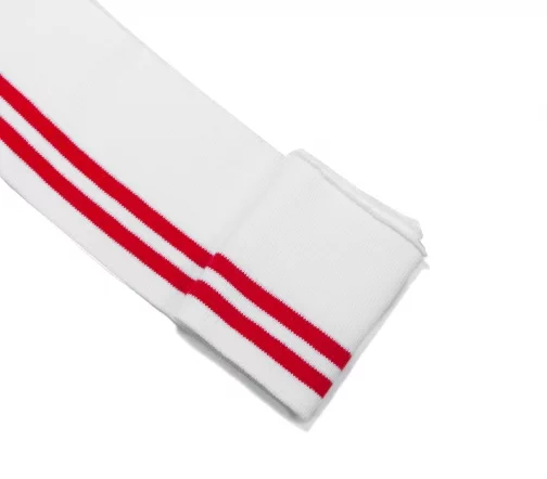 Подвяз трикотажный с полосками, 7,5см*80см, арт. ГД15080-7, белый/красный
