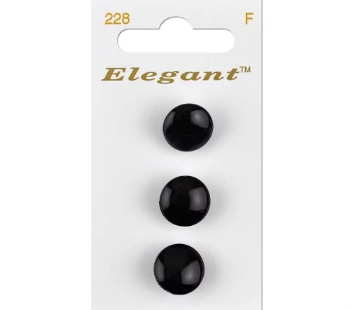 Пуговицы, Elegant, арт. 228 G, на ножке, 13 мм, пластик, 3 шт.